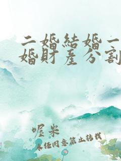 二婚结婚一年离婚财产分割