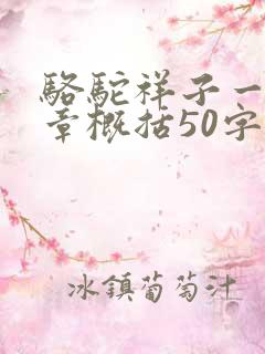 骆驼祥子一到六章概括50字