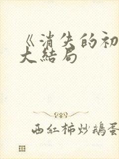 《消失的初恋》大结局