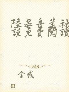 陆晏舟叶秋棠小说免费阅读最新章节