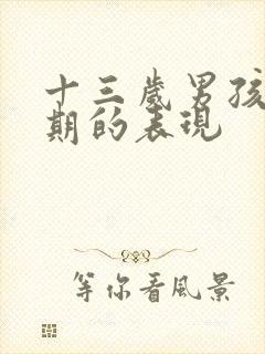 十三岁男孩叛逆期的表现