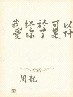 我终于可以不再爱你了是什么歌