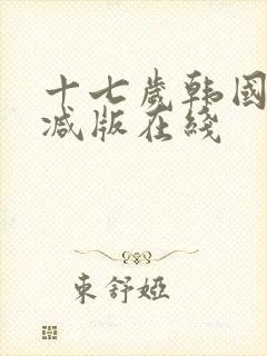 十七岁韩国未删减版在线