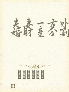 夫妻一方外遇离婚财产分割