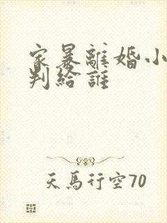 家暴离婚小孩会判给谁