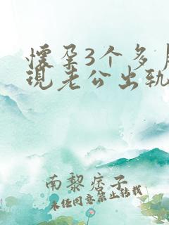 怀孕3个多月发现老公出轨