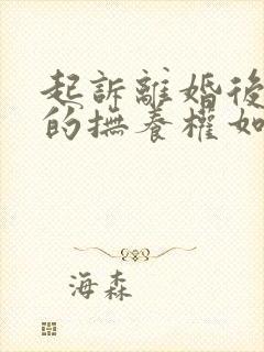 起诉离婚后孩子的抚养权如何判决