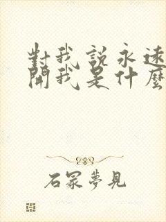 对我说永远不离开我是什么歌