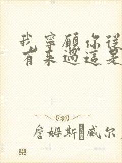 我宁愿你从来没有来过这是什么歌