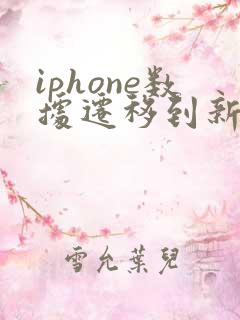 iphone数据迁移到新iphone要多久