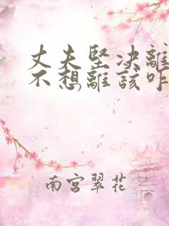 丈夫坚决离婚我不想离该咋样挽救