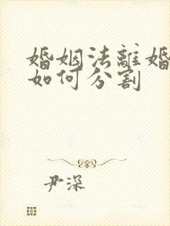 婚姻法离婚财产如何分割