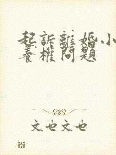 起诉离婚小孩抚养权问题