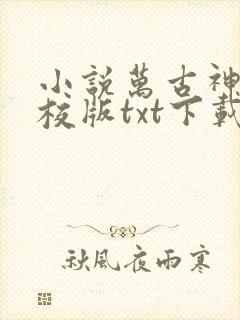 小说万古神帝精校版txt下载
