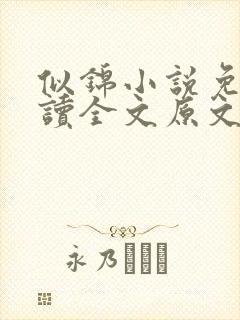 似锦小说免费阅读全文原文无弹窗