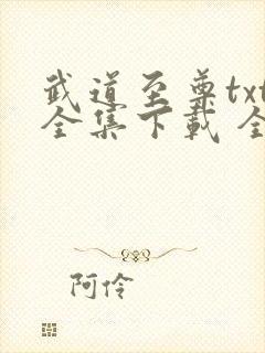 武道至尊txt全集下载 全文