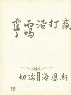 霍雨浩打赢唐三了吗