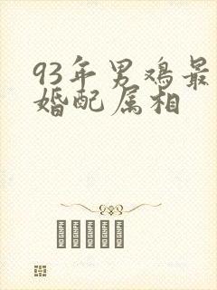 93年男鸡最佳婚配属相