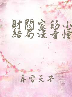 财阀家的小儿子结局没看懂