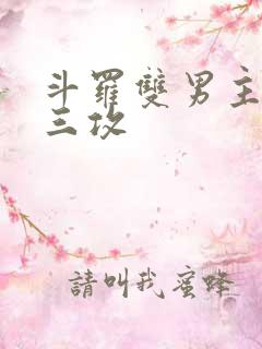 斗罗双男主 唐三攻