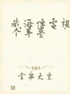 藏海传电视剧那个平台