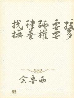 找律师要孩子的抚养权要多少钱?