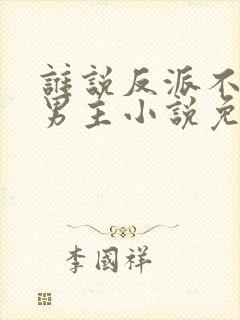 谁说反派不能当男主小说免费阅读