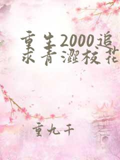 重生2000追求青涩校花同桌开始在线全本阅读