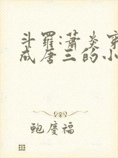 斗罗:萧炎穿越成唐三的小说