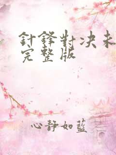 针锋对决未删减完整版