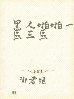 黑人啪啪一区二区三区