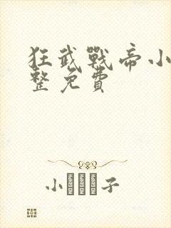 狂武战帝小说完整免费