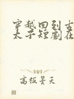 穿越回到古代当太子短剧在线观看