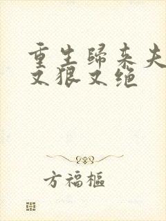 重生归来夫人她又狠又绝