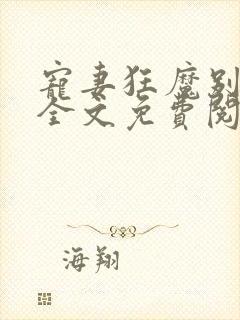 宠妻狂魔别太坏全文免费阅读