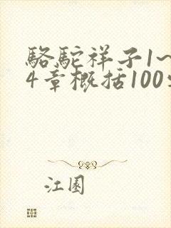 骆驼祥子1~24章概括100字