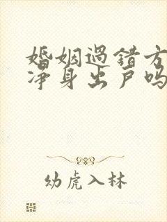 婚姻过错方可以净身出户吗