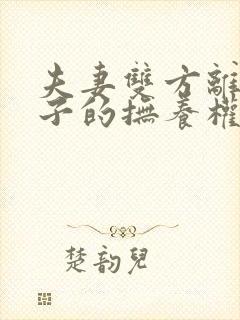 夫妻双方离婚孩子的抚养权怎么判