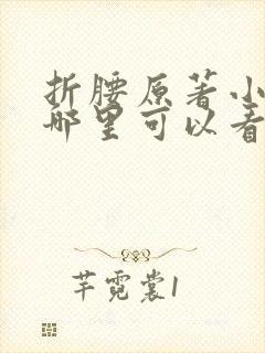 折腰原著小说在哪里可以看