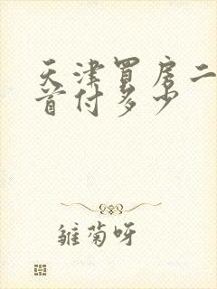 天津买房二套房首付多少