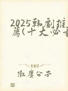2025韩剧推荐(十大必看韩剧排行榜)