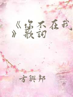 《你不在我不在》歌词