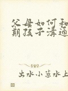 父母如何和叛逆期孩子沟通