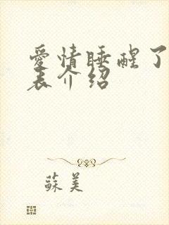 爱情睡醒了演员表介绍