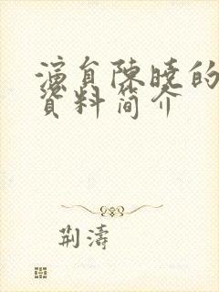 演员陈晓的个人资料简介