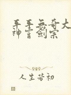 平平无奇大师兄神霄剑宗