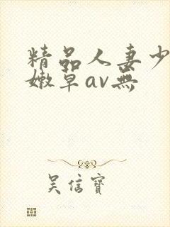 精品人妻少人妇嫩草av无