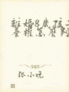 离婚8岁孩子抚养权怎么判