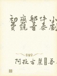 初恋那件小事免费观看泰剧网