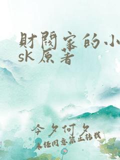 财阀家的小儿子sk原著